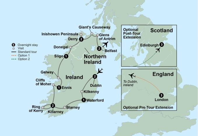 Shades of Ireland map